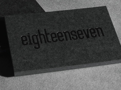 Eighteenseven business card foil blocking graphic design identity stationery