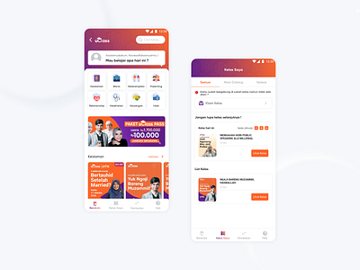 E-Learning Application - uClass aplikasi app class design indonesia mobile mobile app design mobile ui online ui ui ux ui design uidesign uiux ux design