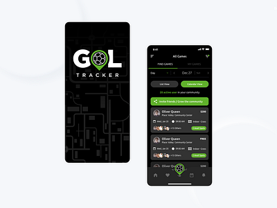 Gol Tracker -  Design Application