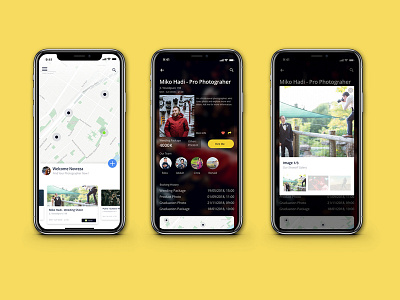 Photographer Finder App aplikasi app booking design indonesia location mobile photo photographer ticket tickets typography ui ux ux design uxd uxd technologies