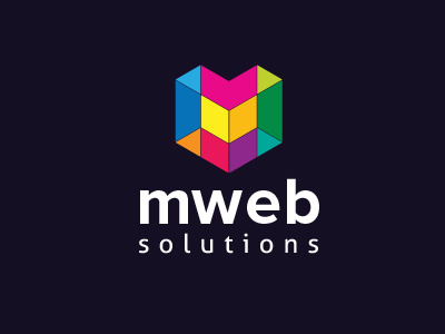 MWeb Solutions blue box colorful cre8ive sense creative green pink red solutions web