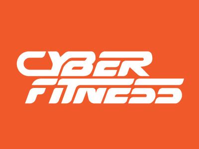 cyber Fitness custom font cyber fitness gym sports typography