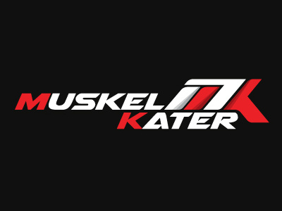 Muskel Kater fitness gym k m mk initials speed sports
