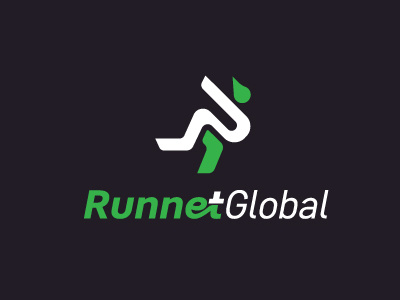 Runnet Glabal custom font fast fitness person physical quick runner sports track typography