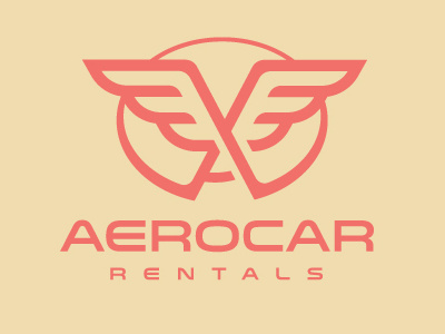 Aerocar a circle oval pastels color rentals wings
