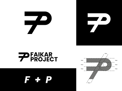 FaikarProject Personal Brand - Logo Design bold brand branding design designer grid logo illustration letter lettermark logo logo design logos logotype monogram monogram logo personal brand personal branding vector wordmark