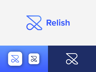 Relish | R Modern Logo Design | App Logo brand branding developer letter lettermark logo logo design logo designer logomark logotype mark minimal minimalist mobile app modern monogram simple startup tech technology