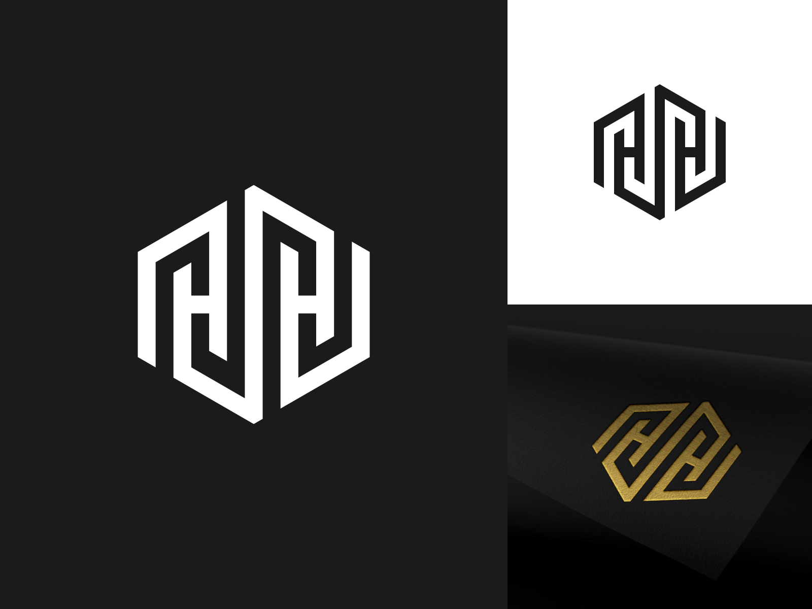 H&H Monogram Letter Logo Design by Faikar | Logo Designer on Dribbble