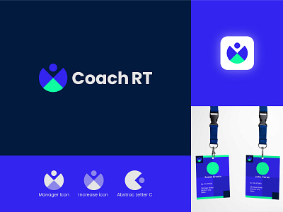 Coach RT Logo Design abstract app brand branding business coachella coaching design designer geometric icon logo logomark management manager mobile simple tech technologies technology