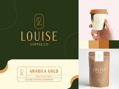 Louise Coffee Company - Logo & Branding Design business cafe logo coffee bean coffee branding coffee cup coffee logo coffee shop coffeeshop company design icon identity logo logomark minimal minimalist logo modern nature simple vector