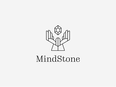 Mind Stone Monoline Logo Design