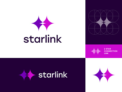 Starlink - Media Entertaiment Logo Design abstract agency branding colorful communication connection entertaiment information link logo design logomark marketing media modern network online simple star symbol technology