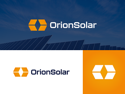 Orion Solar - Logo Design bold brand branding business company construction design energy graphic design logo logomark modern panel real estate service simple solar