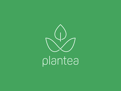 Plantea Logo Design brand identity branding clean design green leaf logo logomark mark minimal modern nature plant simple symbol tea