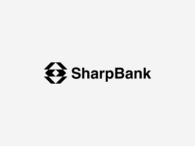 SharpBank - Logo Design Exploration abstract mark bank branding identity brandmark business company corporate finance fintech geometric logo design logomark minimalist modern simple symbol transactional unique