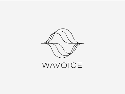 WAVOICE - Logo Design Concept brand branding business company design identity label logo logo design logomark mark minimal modern music simple sound wave studio symbol talent voice