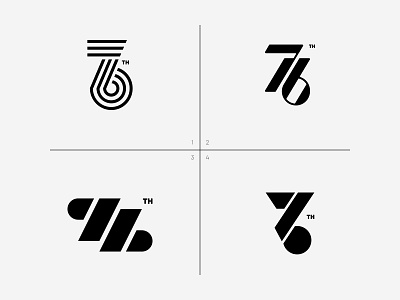 76th Indonesian's Independence Day 6 7 abstract mark brand branding design designer geometry grid identity indonesia independence day logo logomark modern monogram number red white simple symbol visual