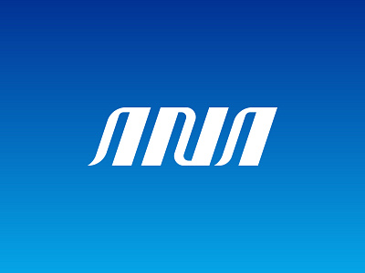 All Nippon Airways - Logotype Redesign airlines airplane airport all nippon ariways brand identity branding business company design flight geometry grid system logo logotype modern plane redesign simple travel wordmark