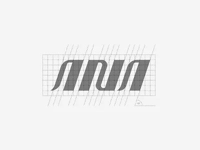 ANA Logotype Grid System airplane airways brand branding business company construction design golden ratio grid grids identity lettermark logo logomark logotype minimalist modern simple wordmark