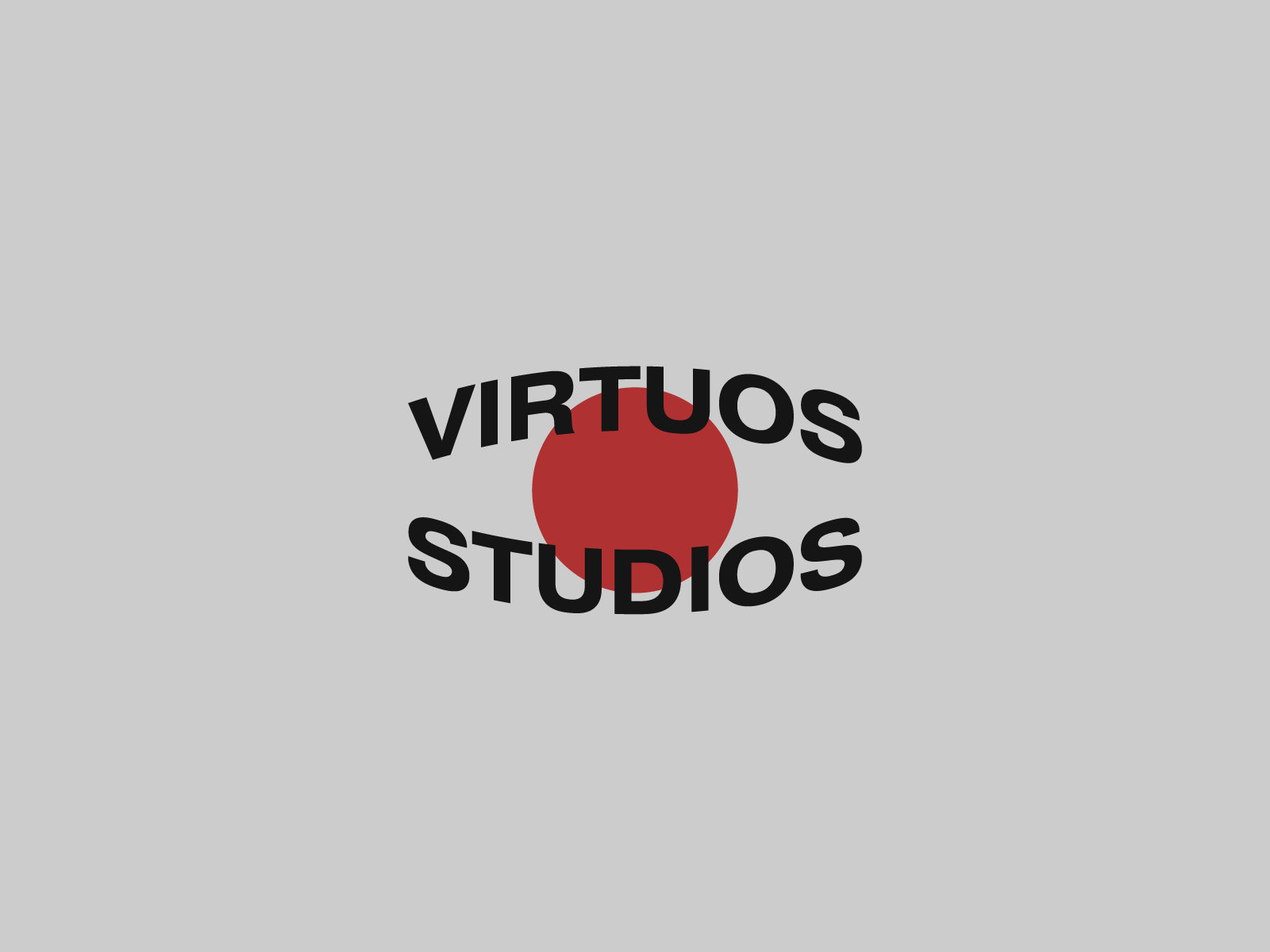 Virtuos Studios Logotype agency brand branding corporate creative curved design exploration eye graphic design identity logo logomark logotype minimal modern motion graphics simple studio vision
