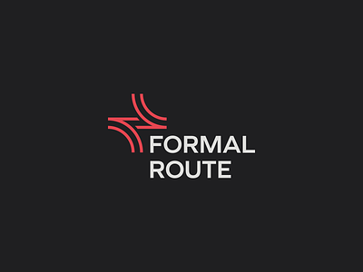 Formal Route Logo Concept brand identity branding business company geometric geometry logo design logomark mark mathematic minimal modern navigation railway route simple solution symbol train transport