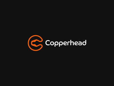 Copperhead Logo Design bold brand identity business company construction letter c monogram lettermark logo design logomark modern oil oilfield pipe pipeline simple snake head visual branding wrech