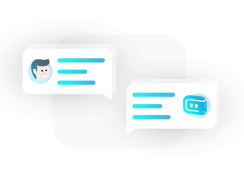 Animation of a conversation with Bild animation chat chatbot design illustration interaction interface ui ux