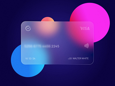 Glass bank card interaction aniamtion banking card design glassmorphism ui ui ux design ux