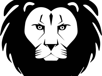 Lion design flat illustration logo minimal vector web website