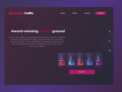 Concept Quiahije coffe add coffe coffee shop css daytona developer javascript react.js