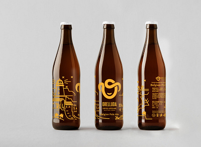 Orelluda - Craft Beer - Belgian Pale Ale branding design graphic design illustration packaging packaging design vector