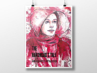 Poster Serie Design - The handmaid's Tale illustration photoshop poster poster design red series the handmaids tale watercolour