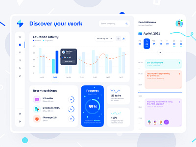 E-learning Dashboard dashboard education interface learning product productdesign stats ui ux web website