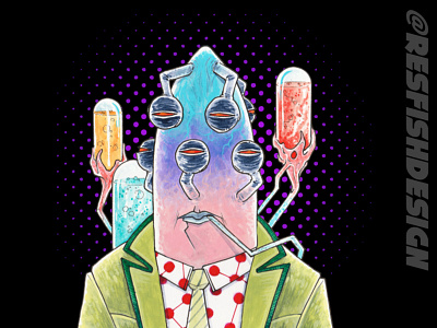 Far Out Dudes : Business Alien character design illustration multimedia painting