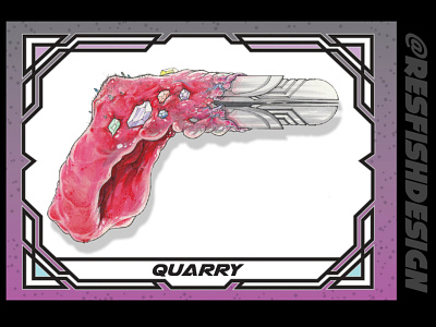 Far Out Dudes 2 : Raygun Miniseries, Quarry acrylic paint design illustration raygun trading card