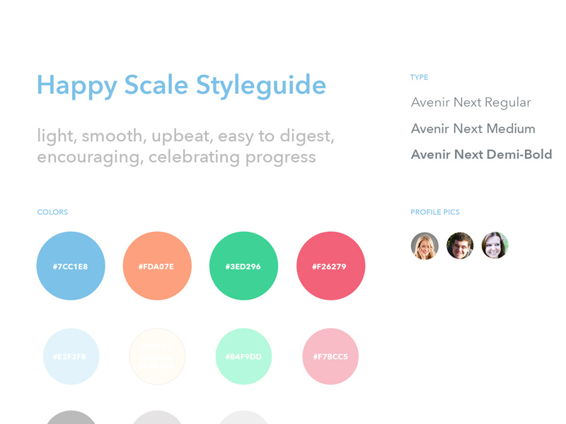 Happy Scale Styleguide by Camden Asay on Dribbble