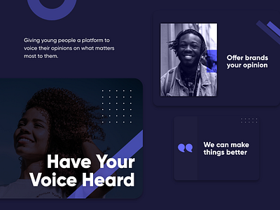 Young People Concept branding branding concept branding design design teens voice website youth