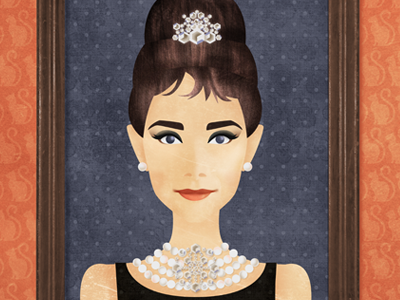 Audrey Hepburn Portrait audrey breakfast cat golightly hepburn holly movie polka dot portrait tiffanys