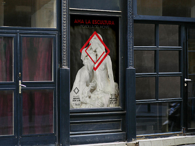 Street poster advertisement cultural lab graphic desgin poster sculpture