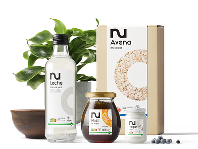 nu breakfast products circular economy graphic design logo packaging packaging design sustainable zerowaste