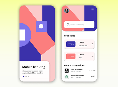 Mobile Banking App app design ui ux design