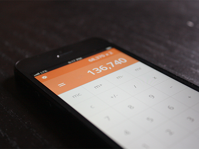 Calculator App app apple calculator ios iphone minimal mobile ui ux