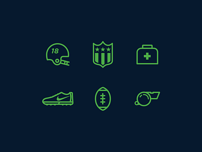 Football Icons football glyphs icons illustration minimal sports