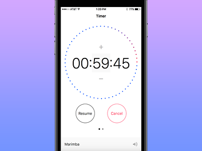 Timer App 3d touch app apple ios iphone minimal mobile timer ui ux