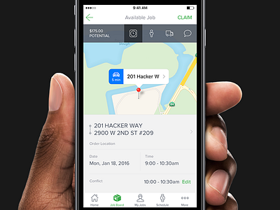 Available Job app apple ios iphone mobile moving ui ux