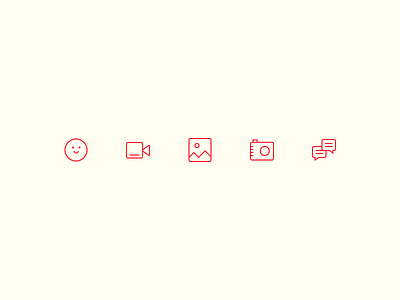 Social Icons app camera glyphs icons illustration minimal social ui