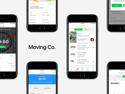 Moving Co. app apple ios iphone mobile moving ui ux