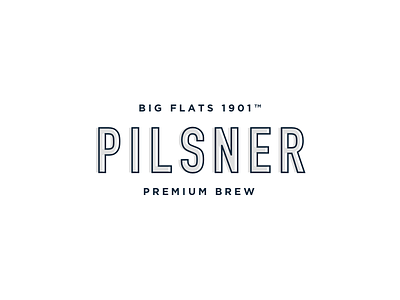 Big Flats beer branding logo minimal print typography