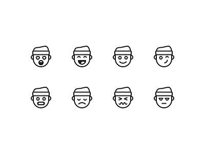 Mover Emoji app emoji faces glyphs icons illustration minimal moving ui