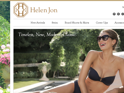 Helen Jon brand ecommerce shop store swimwear ui ux website